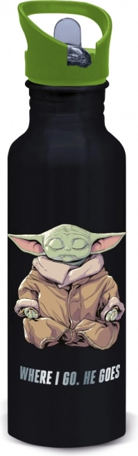 Aluminiumfles Vegas met Mandalorian: Grogu-motief
