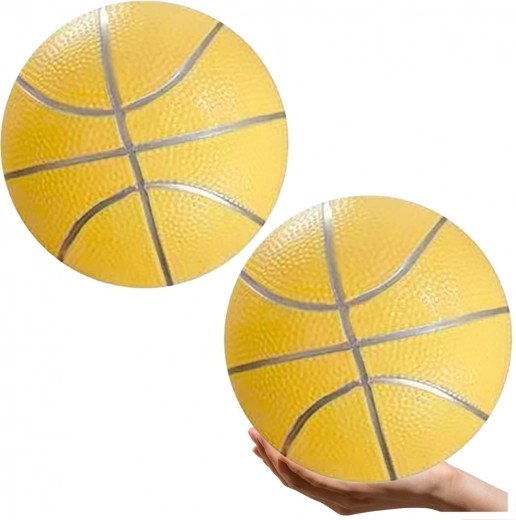 Pastelgele rubberen strandbal 20 cm