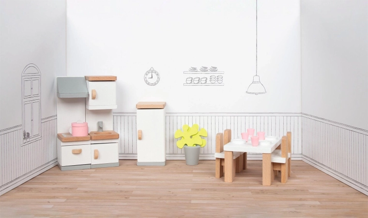 Goki houten keukenmeubel voor poppenhuizen