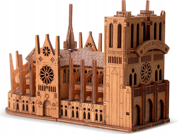 WOODEN CITY 3D-puzzel kathedraal Notre-Dame met 96 onderdelen