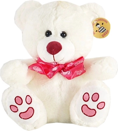 Pluchen teddybeer met paarse neus