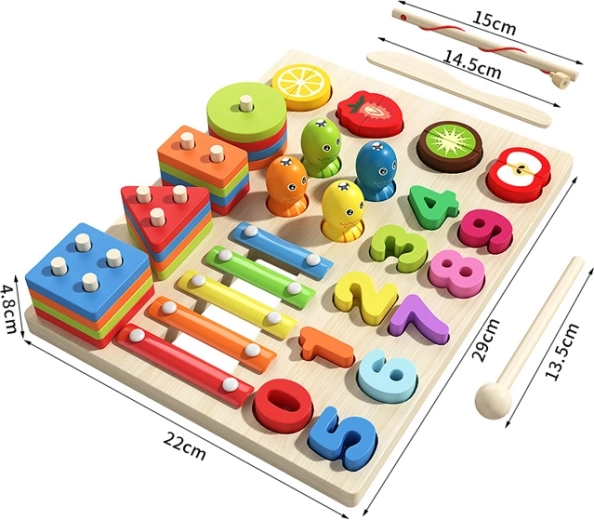 Houten speelgoedset 5-in-1