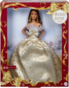 Barbie kerst pop brunette 2025