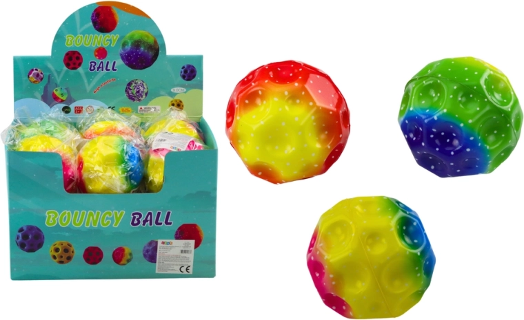 Lichtgevende kneedbal met kuiltjes 9,5 cm in kleur