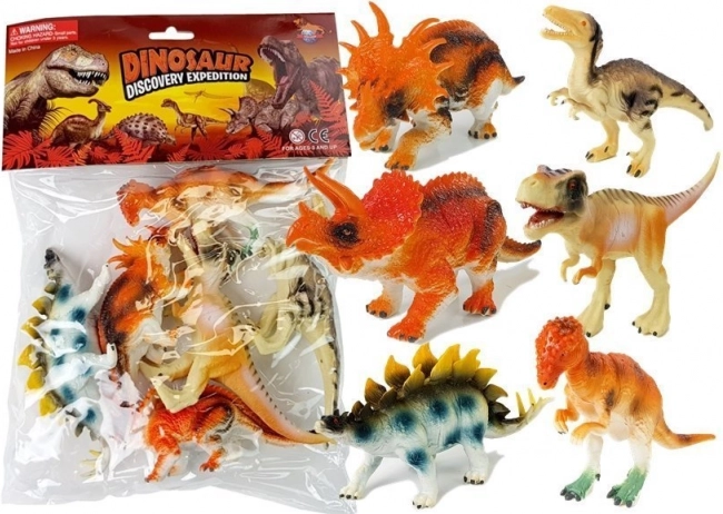 Set van plastic dinosaurussen figuren 10 cm 6 stuks
