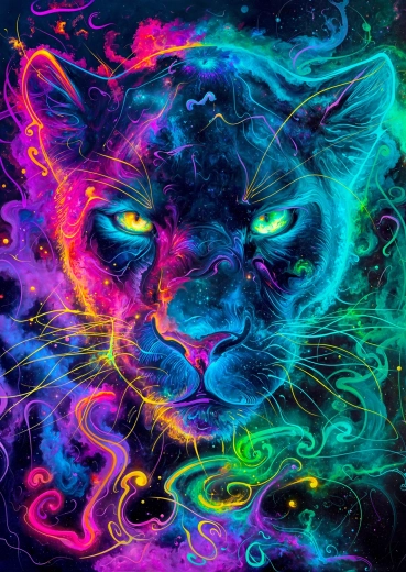 Puzzel neonpanter 1000 stukjes