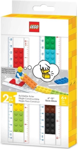 Lego liniaal met minifiguur 30 cm – bouwset voor liniaal met dubbele schaalverdeling