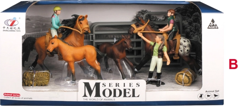 Set met paardenstal en figuren