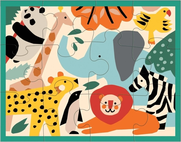 Mudpuppy puzzel dieren in de dierentuin 12 stukjes