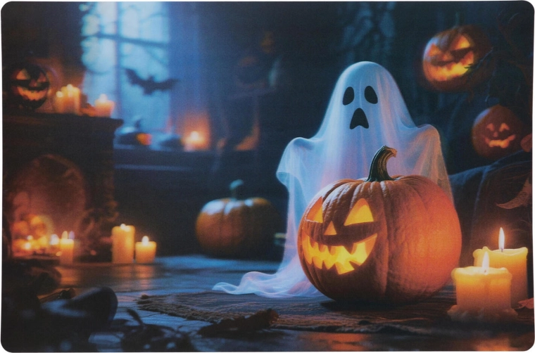 Halloween placemat van polypropyleen 42 × 28 cm, mix van decoren - 1 stuk