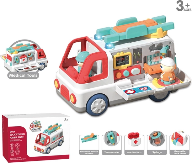 Interactieve ambulance voor de allerkleinsten met accessoires - 1 stuk
