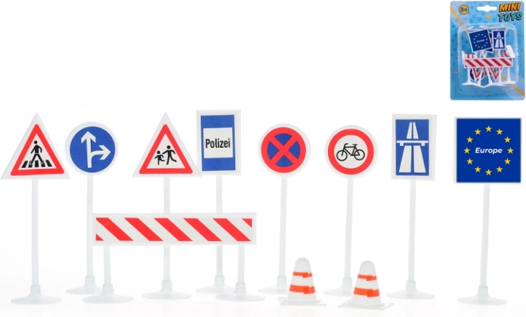 Set verkeersborden voor kinderen – 11 stuks