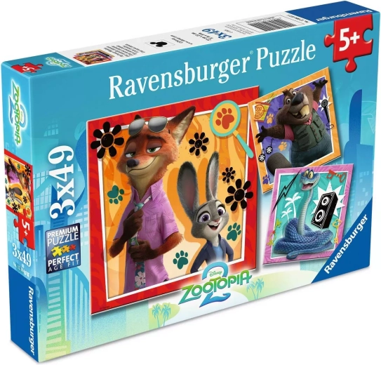 Puzzel RAVENSBURGER Zootropolis: Dierenstad 3×49 stukjes