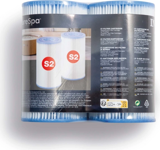 Filter voor INTEX PureSpa S2 whirlpoolpomp, set van 2 stuks