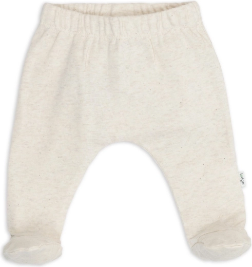 Lodger newborn sweatbroekje met voetjes melange birch 50