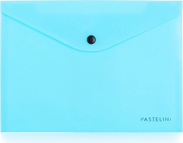 Documentenmap met drukknoop A5 PASTELINI blauw