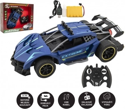 RC auto Sport met stoom­effect, blauw, 2,4 GHz