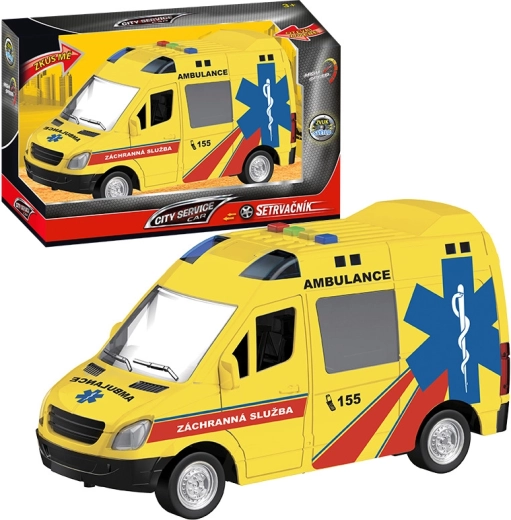 Ambulance met terugtrekmotor 1:16