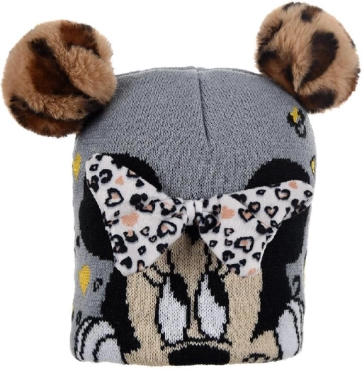 Grijze Minnie-muts met fleecevoering