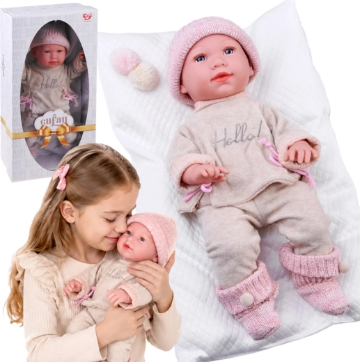 Interactieve pop Bobas 48 cm met geluiden en kussentje - 1 stuk