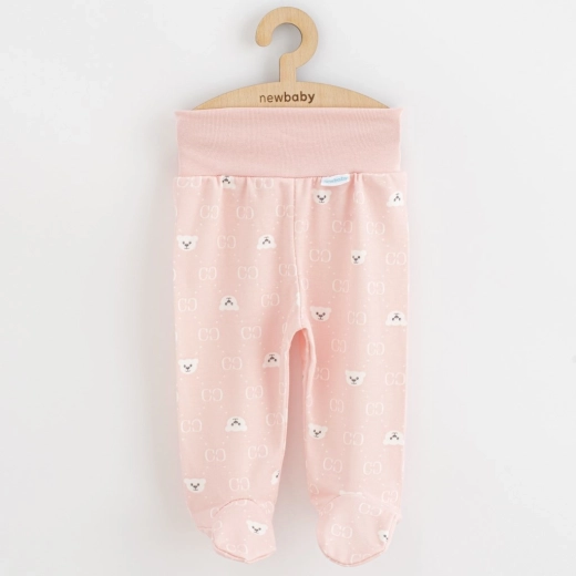 Baby halfhoge broekjes NEW BABY Classic II met beertje, wit