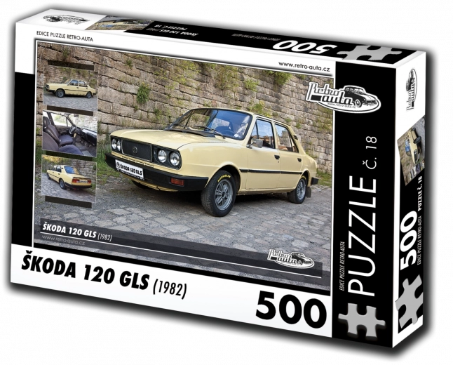 Retro-auto's puzzel Škoda 120 GLS 500 stukjes
