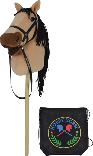 Kinderdrum op stok met geluid, 73 cm, met zwarte rugzak