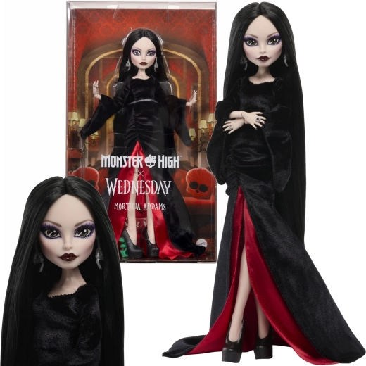 Monster High Collector Morticia Addams – verzamelpop x Wednesday