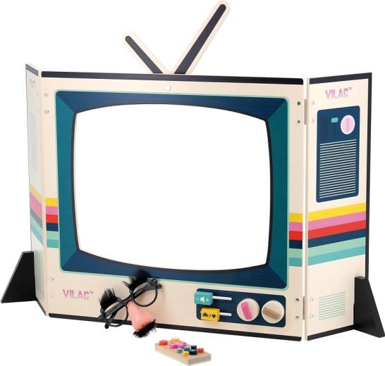 Vilac houten theater retro televisie