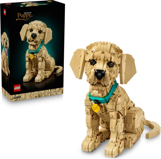 LEGO Icons puppy van de golden retriever
