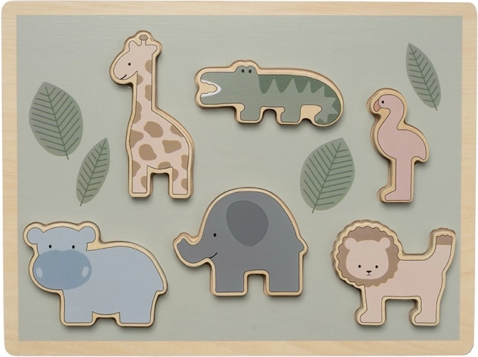 Jabadabado houten insteekpuzzel safari