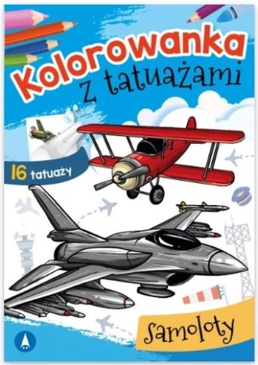 Kleurboek met tatoeages – vliegtuigen