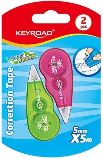 Correctietape KEYROAD Mini 5 mm × 5 m, 2 stuks