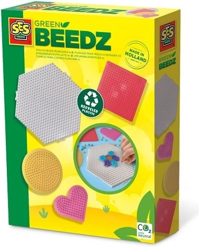 SES Creative Green Beedz strijkkralenbordjes – 4 vormen
