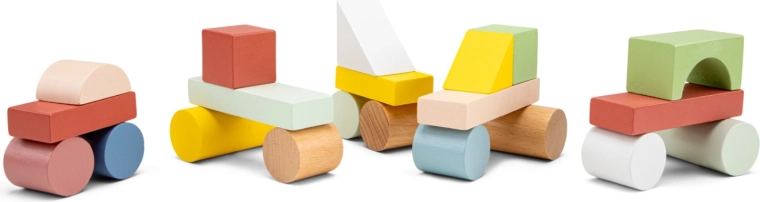 Houten bouwblokken FSC - 100 stuks