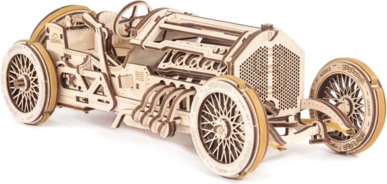 Ugears 3D houten mechanische puzzel U9 Grand Prix raceauto