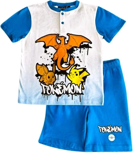 Kinder set met Pokémon T-shirt en korte broek