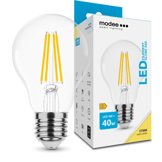 Modee Smart Lighting LED gloeidraadlamp Globe E27 4 W warm wit