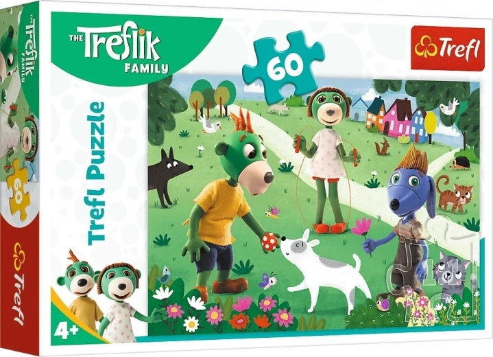 Puzzel Familie Treflíków – Vrolijke dag 60 stukjes