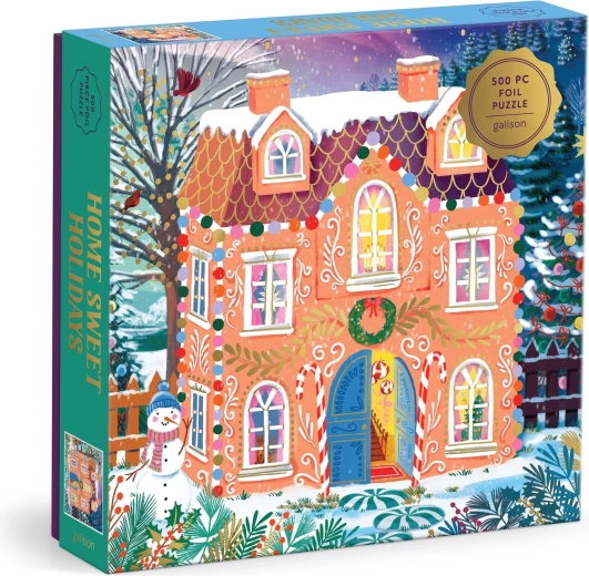 GALISON metallic vierkante puzzel Zoete feestdagen 500 stukjes