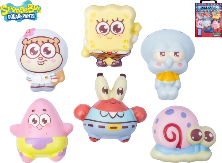 SpongeBob schuimfiguurtjes in zakje (6 stuks)
