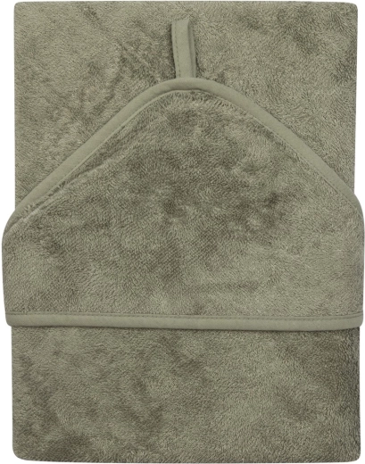 Timboo badcape met capuchon xxl whisper green 95 × 95 cm