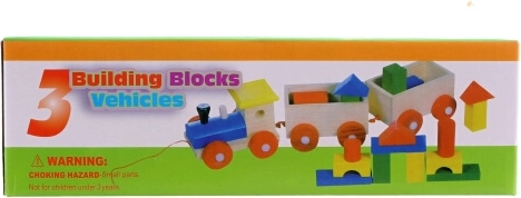 Houten trekkerstrein met blokken