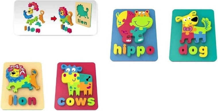 Schuimpuzzel voor kinderen – 12 stuks in verkoopdisplay