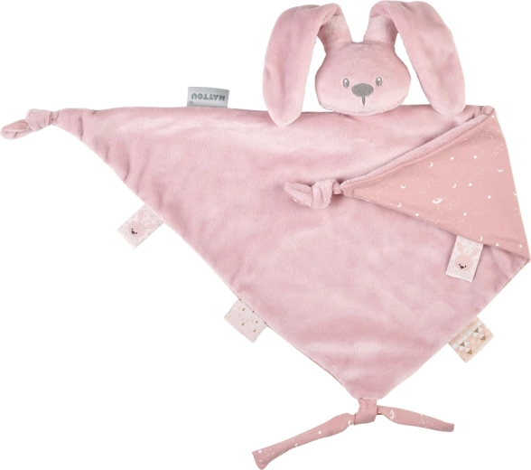 Nattou knuffeldoek maxi Lapidou Glow oudroze 65 × 40 cm