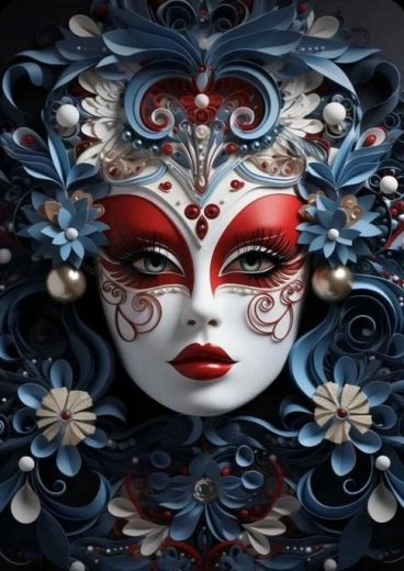 Diamantschilderen – masker 30 × 40 cm