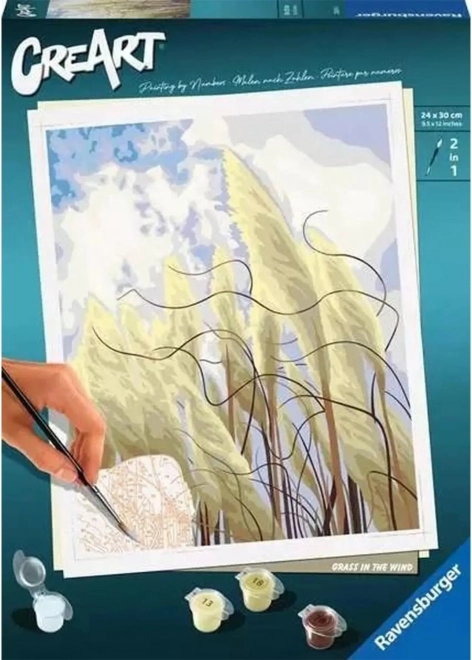 CreArt Grass in the Wind schilderen op nummer 24 × 30 cm