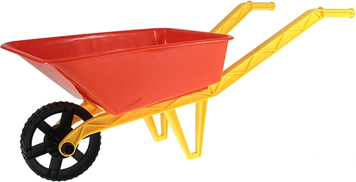 Kunststof kinderkruiwagen voor zand, rood, 72 × 29 × 25 cm