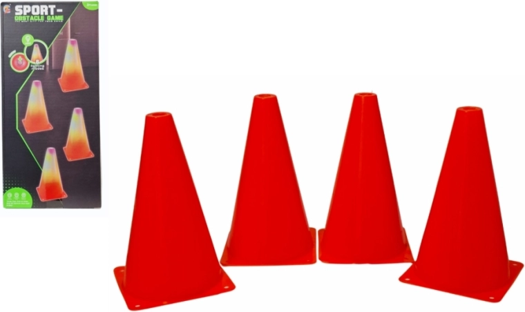 Verlichte trainingskegels (set van 4 stuks)