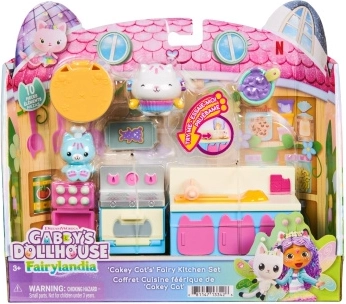 Gabby's poppenhuis Fairylandia magische keuken van Cakey Cat, 10 onderdelen